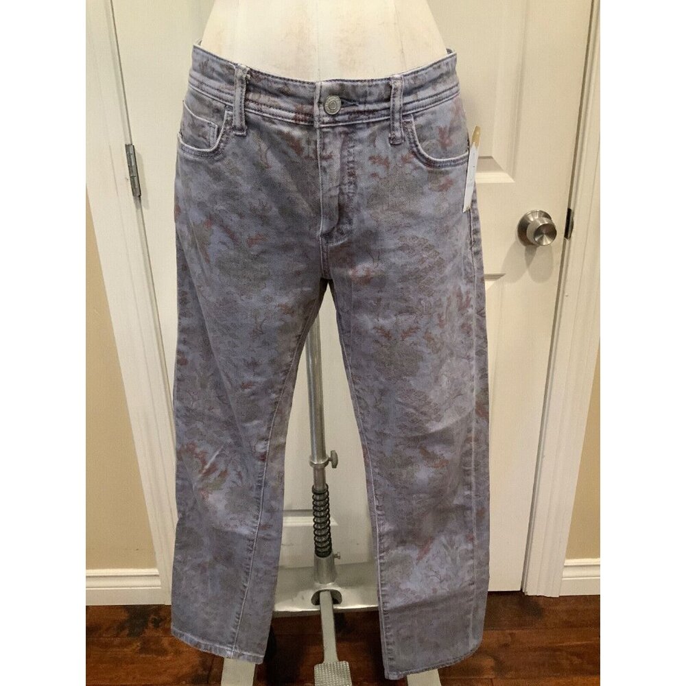 Pilcro Anthropologie Slim Boyfriend Multicolor Floral Jeans, Size 28